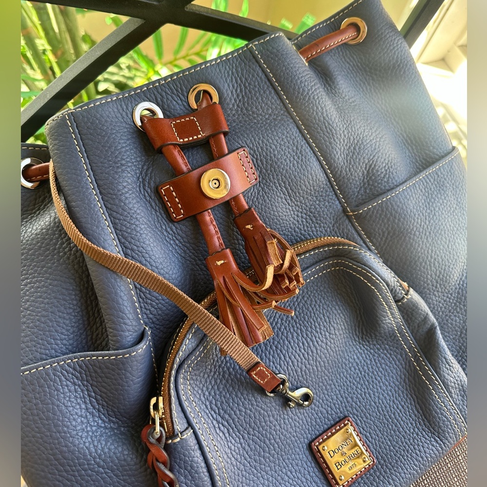 Dooney & Bourke Florentine Pebbled Leather Backpack - Picture 13 of 15